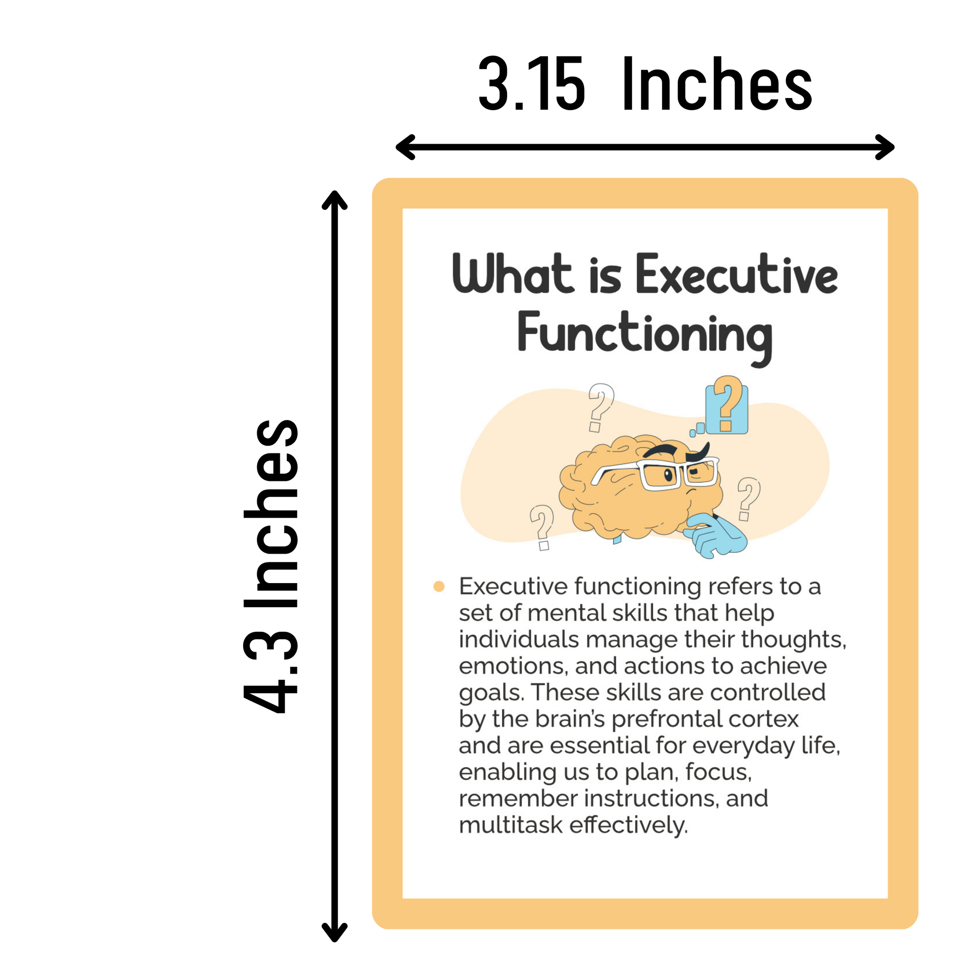 ADHD Executive Functioning Flashcards - ADHD Coping Flash Cards (86 cards)