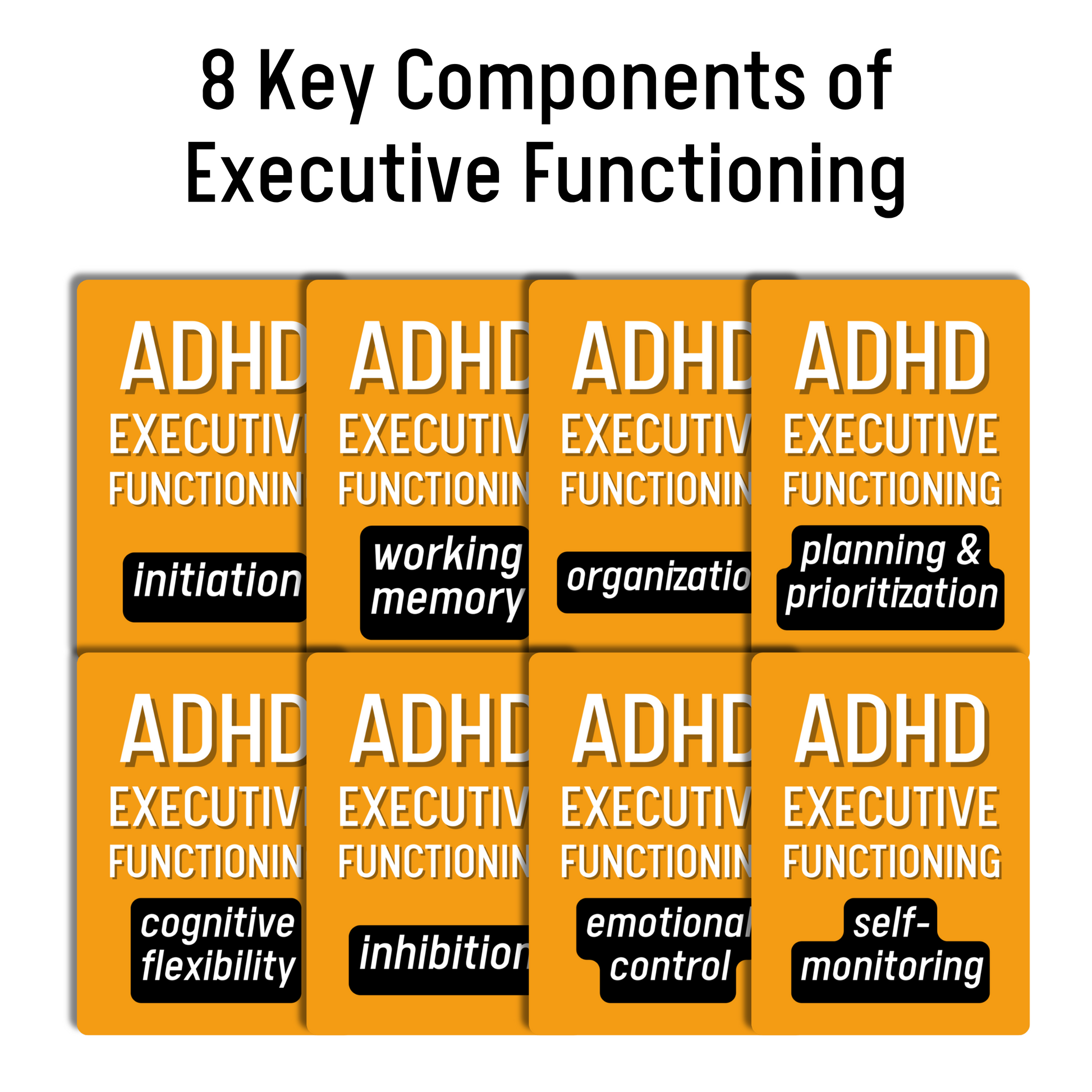 ADHD Executive Functioning Flashcards - ADHD Coping Flash Cards (86 cards)