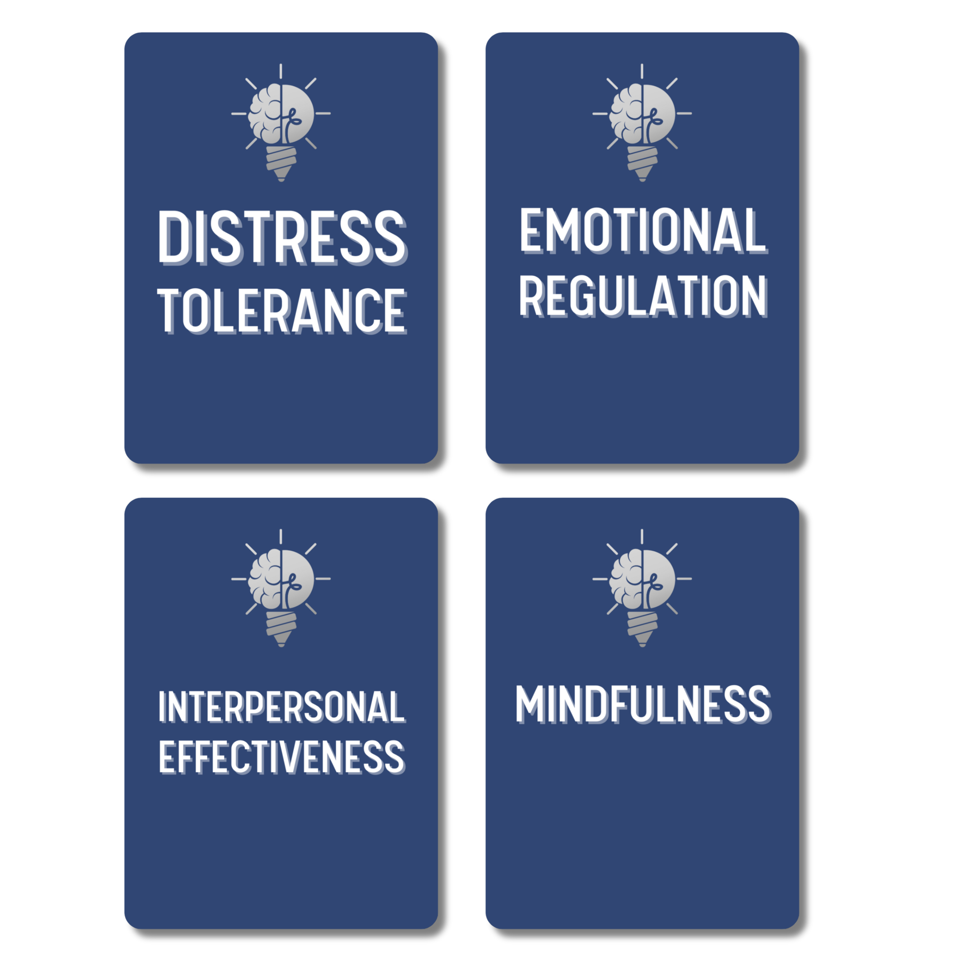 Infassic DBT Flashcards - Dialectical Behavior Therapy Coping Skills Cards (95 Cards)