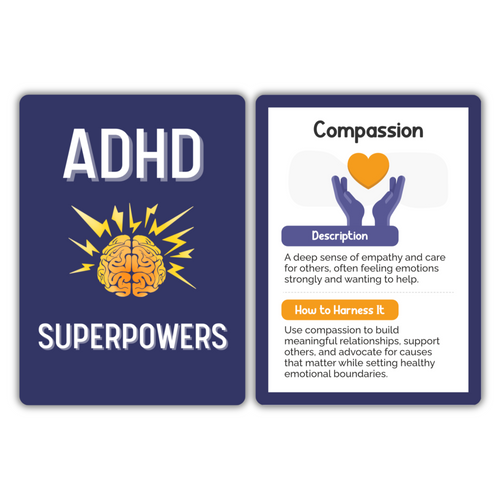 ADHD Executive Functioning Flashcards - ADHD Coping Flash Cards (86 cards)