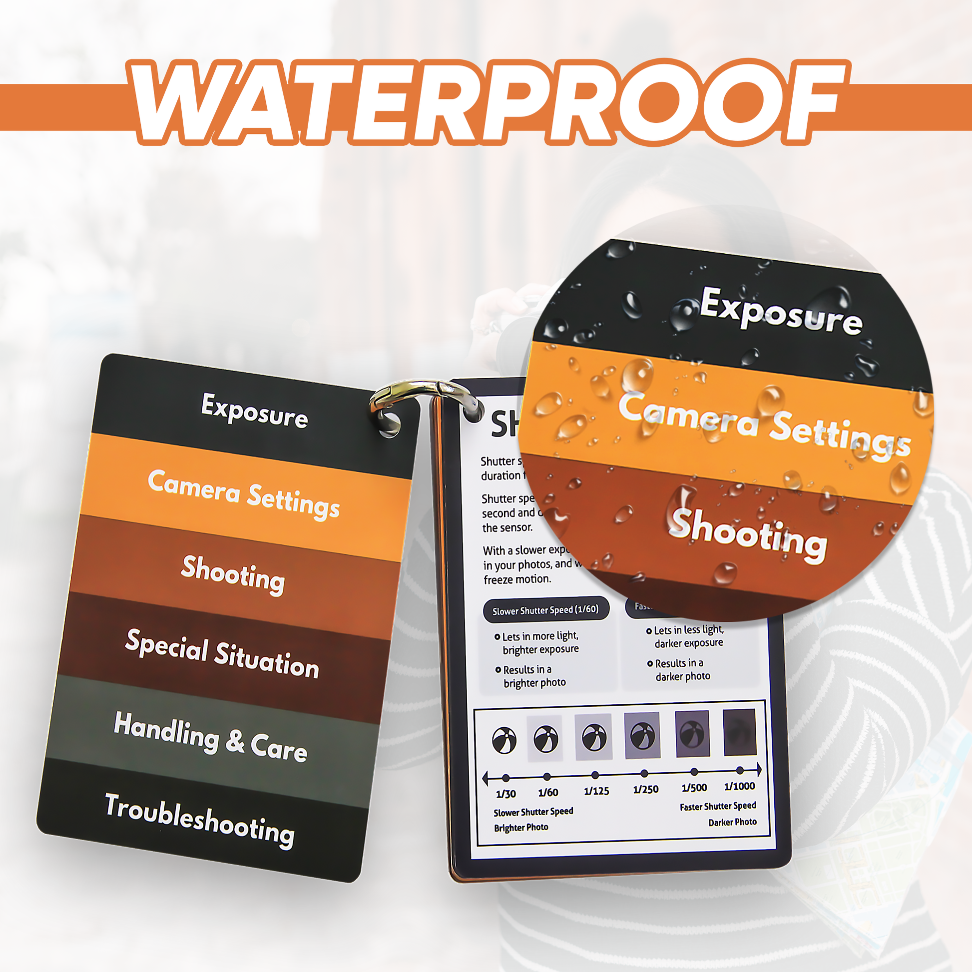 DSLR Camera Photography Cheat Sheet Cards - 4" x 3"