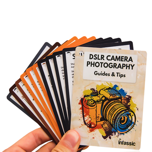 DSLR Camera Photography Cheat Sheet Cards - 4" x 3"
