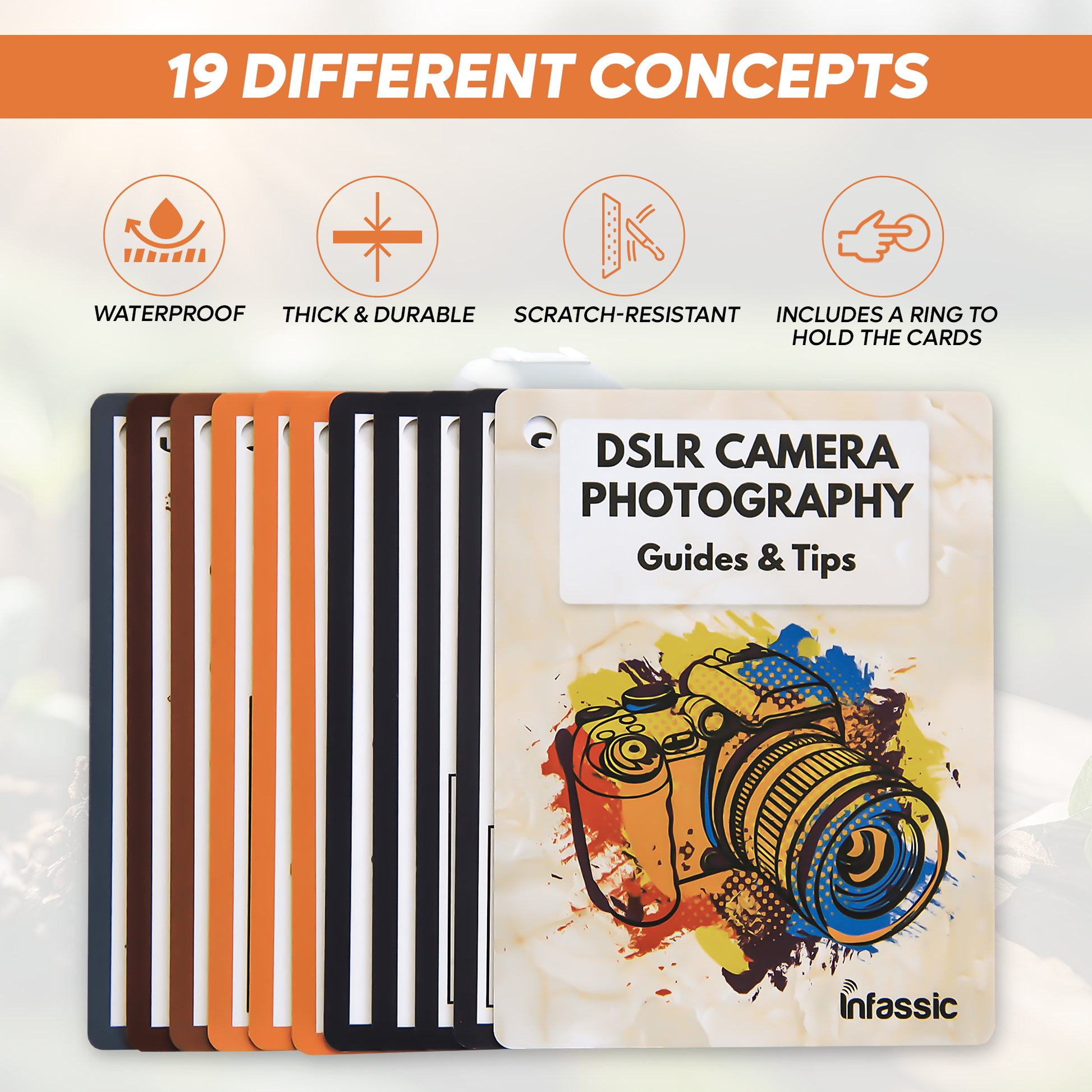 DSLR Camera Photography Cheat Sheet Cards - 4" x 3"