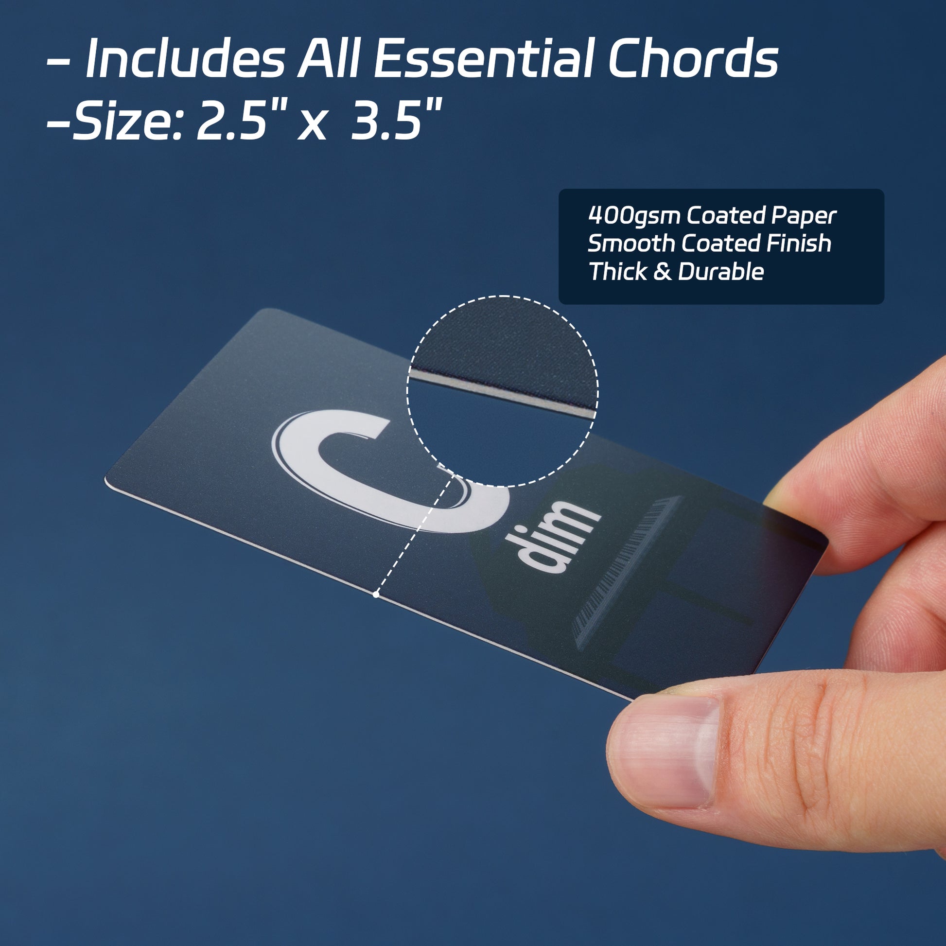 Infassic Piano Chord Flash Cards - Acoustic & Keyboard Piano Learning Cheat Sheets (55 cards)