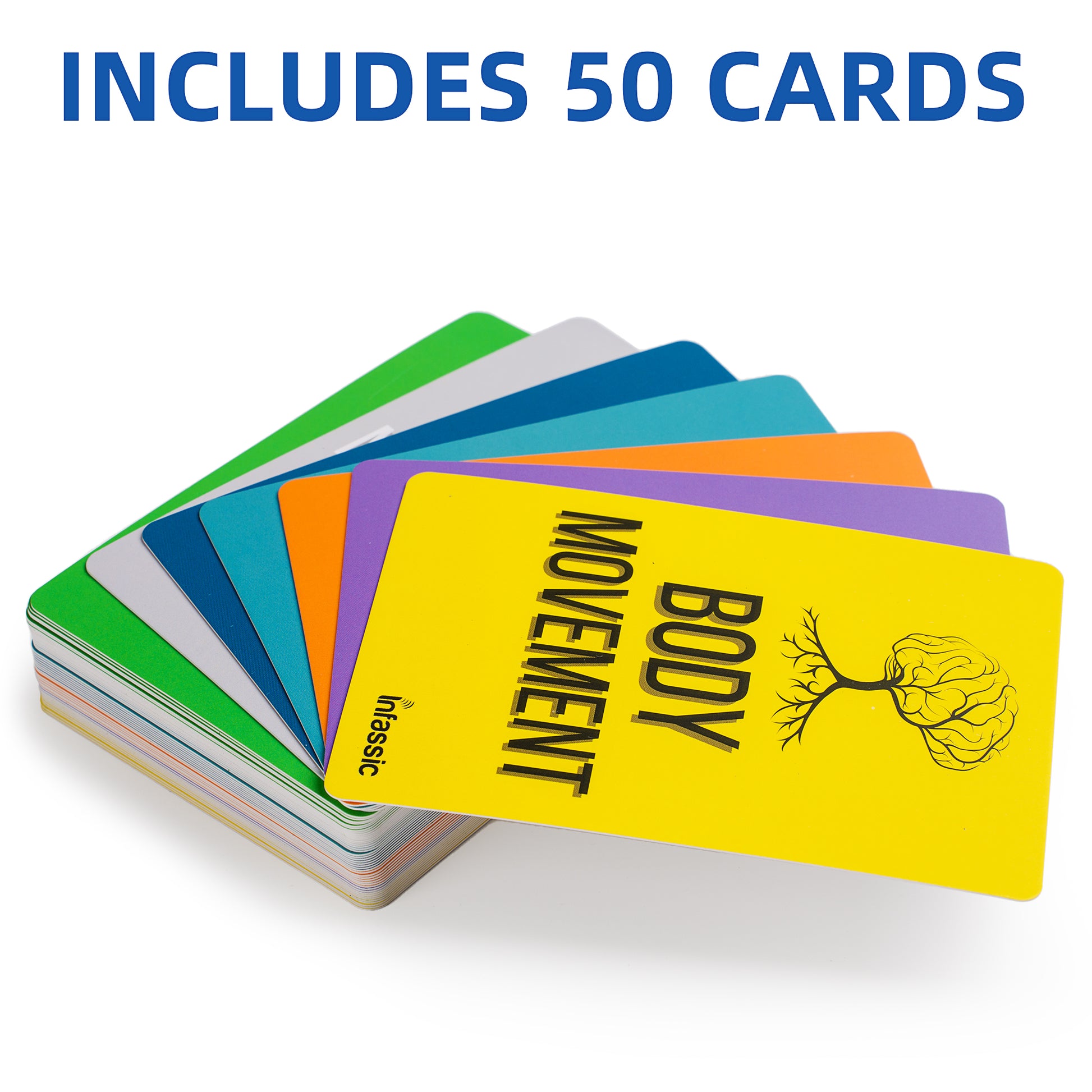 Somatic Therapy Exercise Cards for Nervous System Regulation - 50 Cards - 2.75”x3.9”
